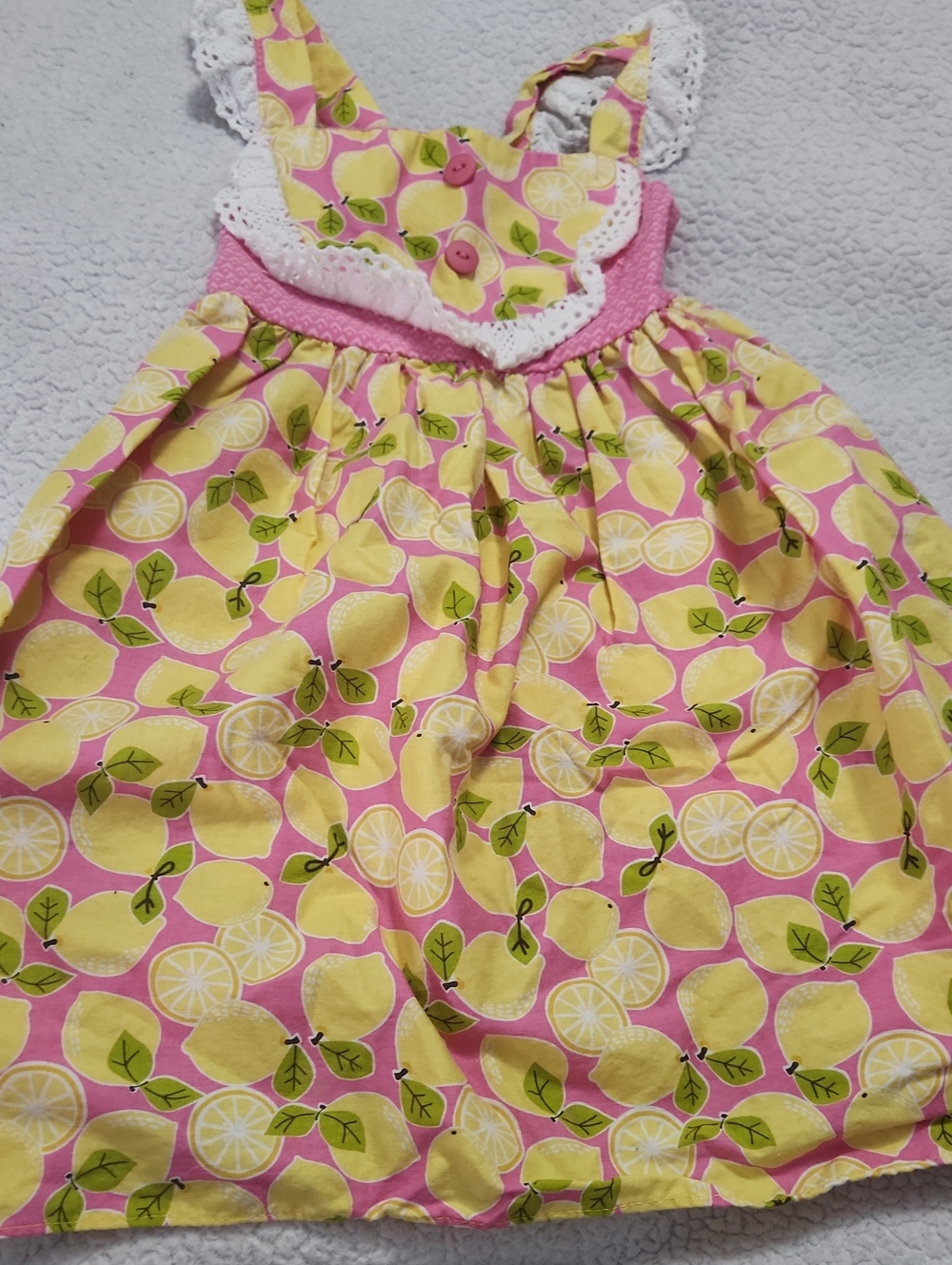Ricrac & Ruffles lemon dress Size 5